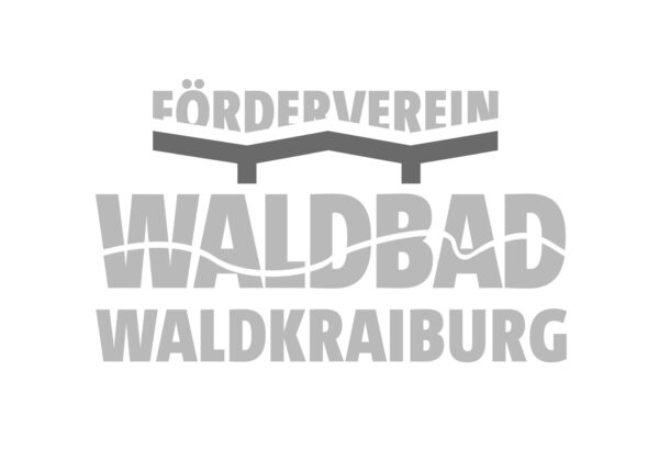 Logo "Förderverein Waldbad Waldkraiburg", grau